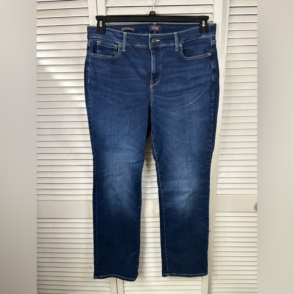 NYDJ Marilyn Straight‎ Women's Blue Jeans Size 14